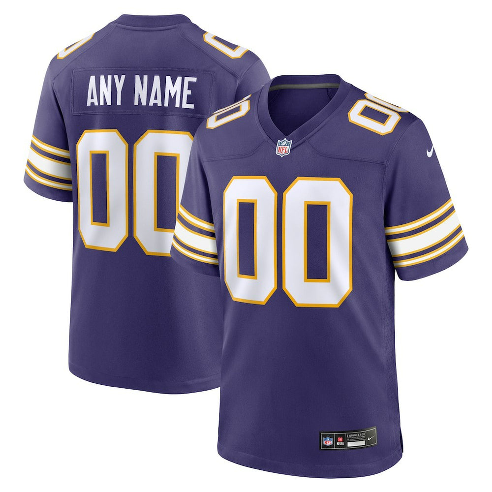 Minnesota Vikings Classic Custom Game Jersey - Purple | Nike for sale