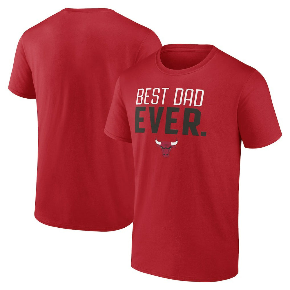 Chicago Bulls Best Dad Ever Logo T-Shirt sale - Red outlet