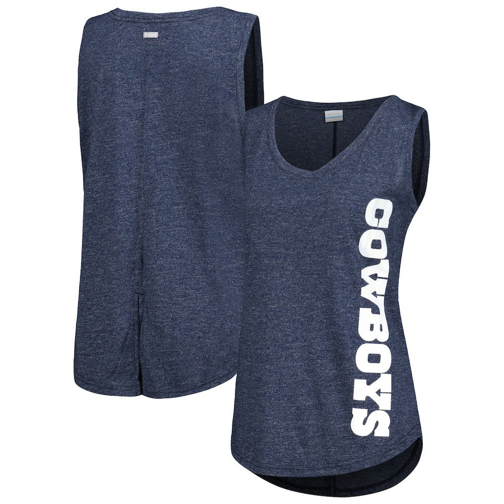 Dallas Cowboys Women's Cades Cape Omni-Wick Tri-Blend Tank Top - Navy on sale