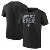 Las Vegas Raiders Best Dad Ever Team T-Shirt - Black for sale