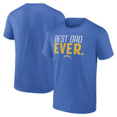 Los Angeles Chargers Best Dad Ever Team T-Shirt - Powder Blue sale