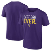 Minnesota Vikings Best Dad Ever Team T-Shirt - Purple cheap