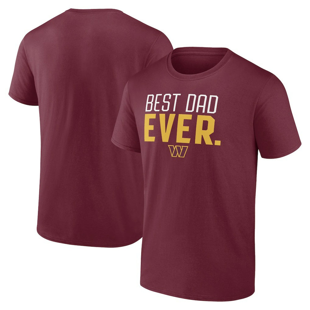 Washington Commanders Best Dad Ever Team T-Shirt - Burgundy for sale
