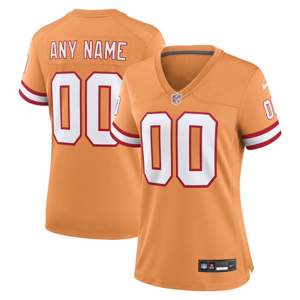 Tampa Bay Buccaneers Women's Custom Throwback Game Jersey - Orange | Nike for sale