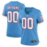 Tennessee Titans Women's Oilers Throwback Custom Game Jersey - Light Blue | Nike discount