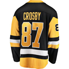 Sidney Crosby Pittsburgh Penguins Fanatics Captain Patch Home Breakaway Jersey Black
