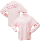 Miami Dolphins Women's Millennial Spirit Jersey T-Shirt - Pink online