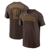 Xander Bogaerts San Diego Padres Name & Number T-Shirt - Brown | Nike