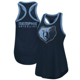 Memphis Grizzlies G-III 4Her by Carl Banks Women's Showdown Scoop-Neck Racerback Tank Top - Navy shop