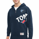 Memphis Grizzlies Tommy Jeans Bernard Half-Zip Hoodie - Navy cheap