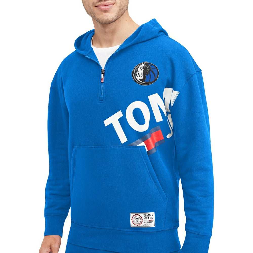 Dallas Mavericks Tommy Jeans Bernard Half-Zip Hoodie sale - Blue for sale