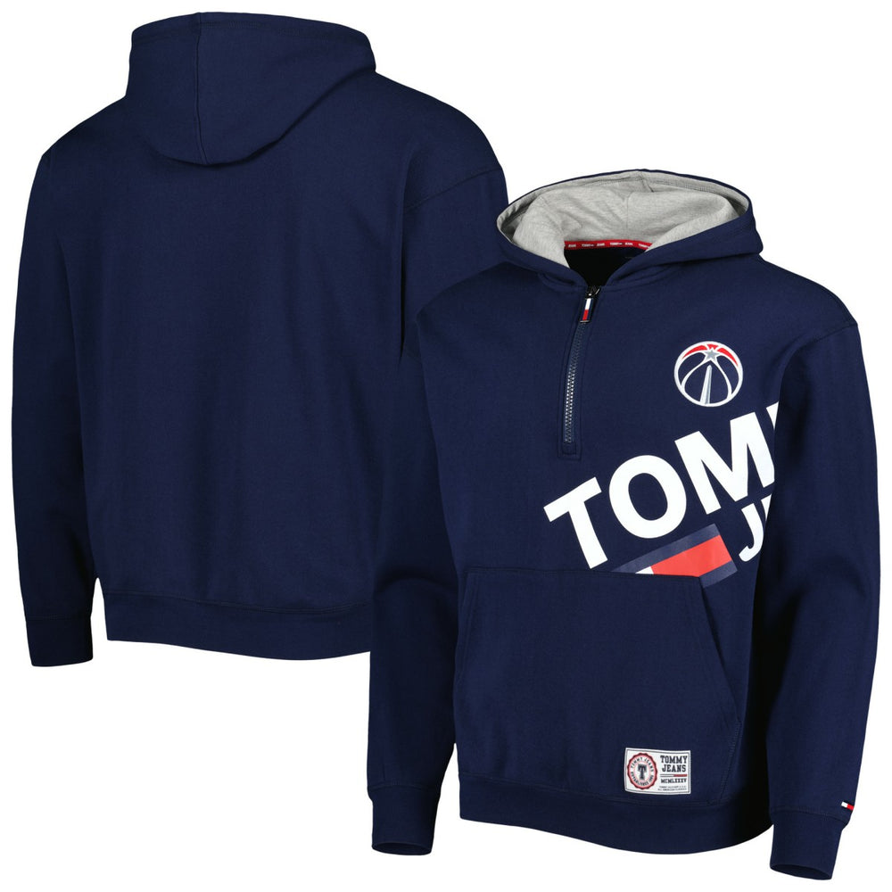 Washington Wizards Tommy Jeans Bernard Half-Zip Hoodie - Navy shop