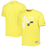 Utah Jazz Tommy Jeans Mel Varsity T-Shirt - Gold on sale