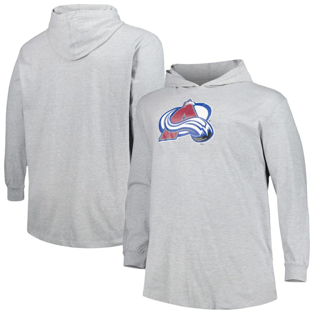 Colorado Avalanche Big & Tall Pullover Hoodie Heather Gray