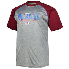 Colorado Avalanche Big & Tall Logo Raglan T-Shirt Heather Gray