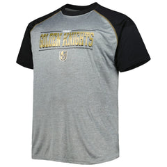 Vegas Golden Knights Big & Tall Logo Raglan T-Shirt Heather Gray