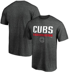 Chicago Cubs Team Win Stripe T-Shirt - Charcoal