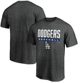 Los Angeles Dodgers Team Win Stripe T-Shirt - Charcoal
