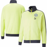 Manchester City ftblHeritage T7 Raglan Full-Zip Track Jacket - Yellow | Puma shop