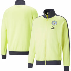 Manchester City ftblHeritage T7 Raglan Full-Zip Track Jacket - Yellow | Puma shop