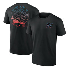 Miami Marlins Team Hometown Collection Surf's Up T-Shirt - Black