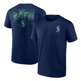 Seattle Mariners Team Hometown Collection Washington State T-Shirt - Navy