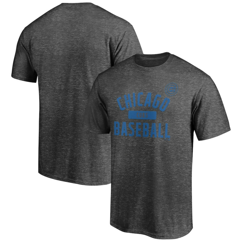 Chicago Cubs Team Primary Pill T-Shirt - Charcoal