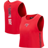 Tampa Bay Buccaneers Pro Standard Women's Ombre Wordmark Classic Cropped Tank Top - Red on sale