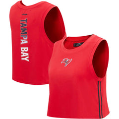 Tampa Bay Buccaneers Pro Standard Women's Ombre Wordmark Classic Cropped Tank Top - Red on sale