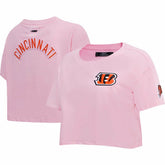 Cincinnati Bengals Pro Standard Women's Cropped Boxy T-Shirt - Pink discount