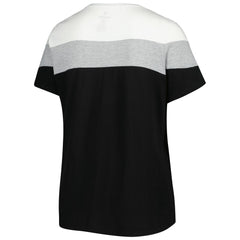 Miami Marlins Women's Plus Size Colorblock T-Shirt - White/Black