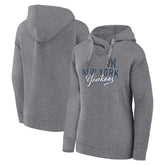 Profile New York Yankees Women's Plus Size Pullover Hoodie - Heather Gray