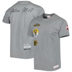 Boston Bruins Mitchell & Ness City Collection T-Shirt Heather Gray