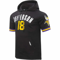 Justin Jefferson Minnesota Vikings Pro Standard Player Name & Number Hoodie T-Shirt - Black cheap