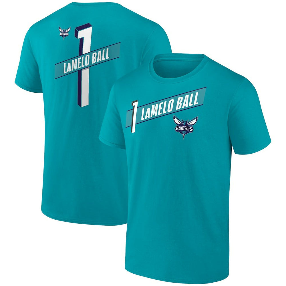 LaMelo Ball Charlotte Hornets Full-Court Press Name & Number T-Shirt - Aqua sale