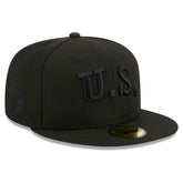 USMNT New Era Text 59FIFTY Fitted Hat - Black | New Era on sale