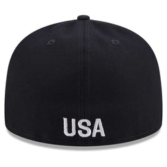 USMNT New Era Text 59FIFTY Fitted Hat - Navy | New Era outlet
