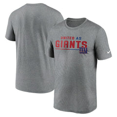 New York Giants Legend Team Shoutout Performance T-Shirt - Heather Gray | Nike on sale