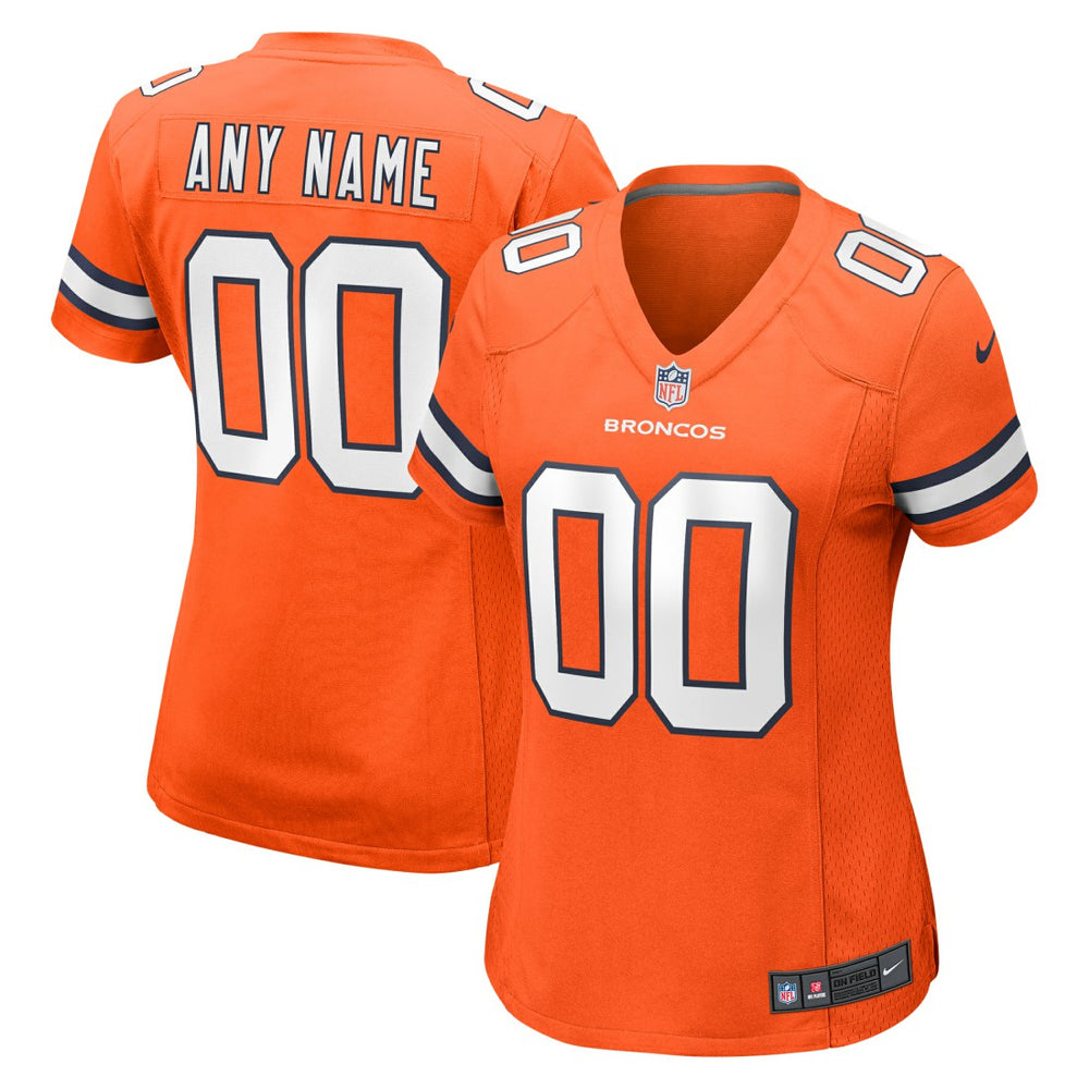 Denver Broncos Women's Alternate Custom Game Jersey - Orange | Nike discount