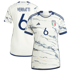 Marco Verratti Italy National Team Women's 2023 Away Replica Jersey - White | Adidas on sale