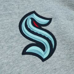 Seattle Kraken Mitchell & Ness Classic French Terry Pullover Hoodie Heather Gray
