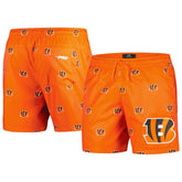 Cincinnati Bengals Pro Standard Allover Print Mini Logo Shorts - Orange cheap