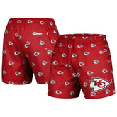 Kansas City Chiefs Pro Standard Allover Print Mini Logo Shorts - Red cheap