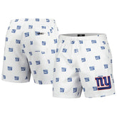 New York Giants Pro Standard Allover Print Mini Logo Shorts - White sale