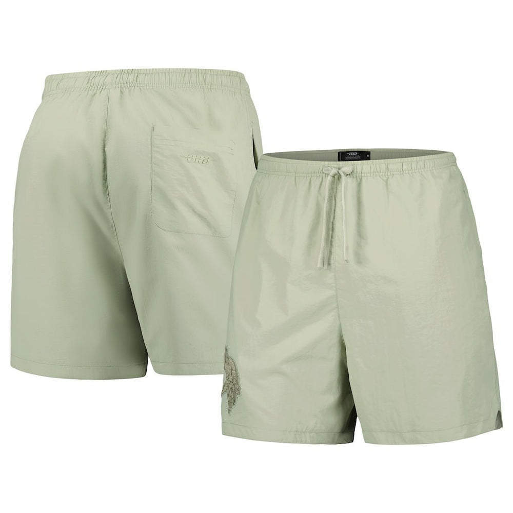 Minnesota Vikings Pro Standard Neutrals 2.0 Woven Shorts - Light Green discount