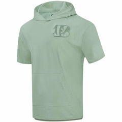 Cincinnati Bengals Pro Standard Neutrals Short Sleeve Pullover Hoodie - Light Green outlet