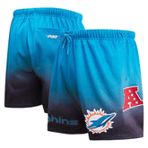 Miami Dolphins Pro Standard Ombre Mesh Shorts - Black/Aqua for sale