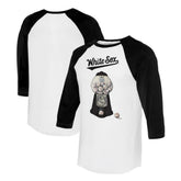 Chicago White Sox Tiny Turnip Women's Gumball Machine 3/4-Sleeve Raglan T-Shirt - White/Black