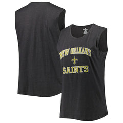 New Orleans Saints Women's Plus Size Tank Top - Heather Charcoal online