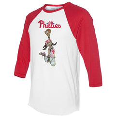 Philadelphia Phillies Tiny Turnip Women's Jada 3/4-Sleeve Raglan T-Shirt - White/Red